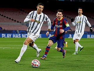 Cristiano Ronaldo (left) and Lionel Messi