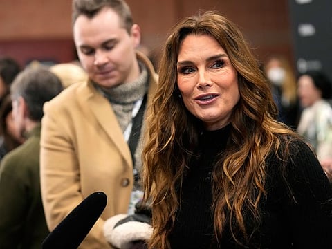 Brooke Shields, the subject of the documentary film "Pretty Baby: Brooke Shields," is interviewed at the premiere of the film at the 2023 Sundance Film Festival, Friday, Jan. 20, 2023, in Park City, Utah