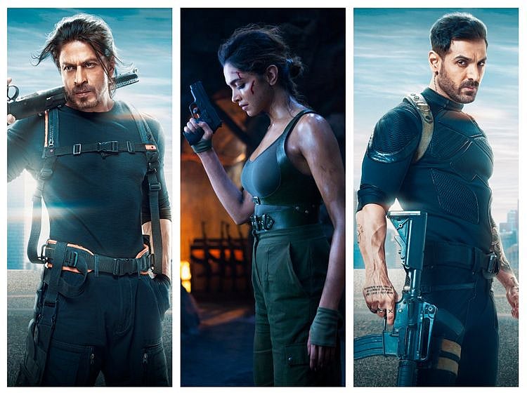 Shah Rukh Khan, Deepika Padukone, and John Abraham in 'Pathaan'