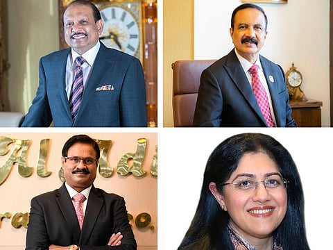 Clockwise: Indian expat business persons Yusuff Ali, Dr Azad Moopen, Dr Dhananjay Datar and Dr Tasneem Jamil share their comments on the occasion of the 74th India’s Republic day