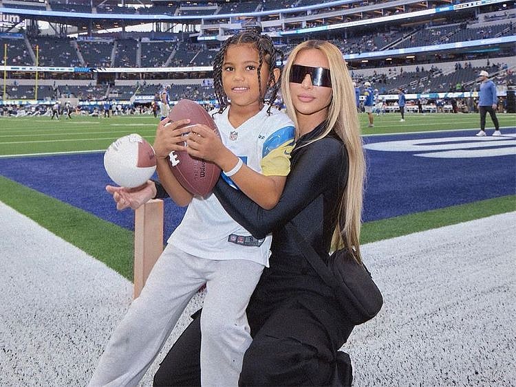 Kim Kardashian with Saint West