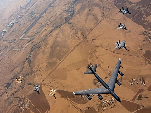  American and Israeli aircraft fly over Israel as they take part in the joint exercise Juniper Oak Tuesday, Jan. 24, 2023. Iran has enough highly enriched uranium to build "several" nuclear weapons if it chooses, the United Nations' top nuclear official is now warning.  
