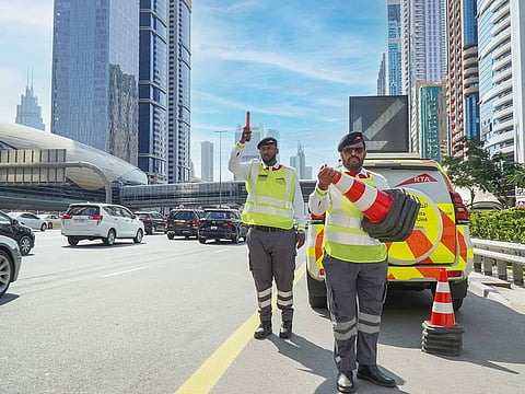 Sheikh Zayed Road is one of the roads being tended to by specialised units quickly managing any traffic incidents 