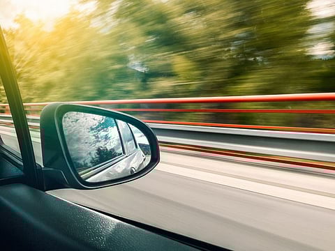 driving a car