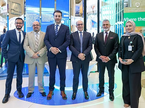 The American Hospital Dubai team at the launch of its Digital Channel at Arab Health 2023