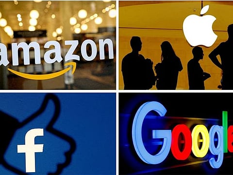 Numbers for Apple, the world's largest publicly traded company, fell short of expectations, hurt by lower iPhone sales and production disruptions in China. Amazon said operating profits could fall this quarter due to lower demand, and Alphabet's online advertisers cut back their spend as well.