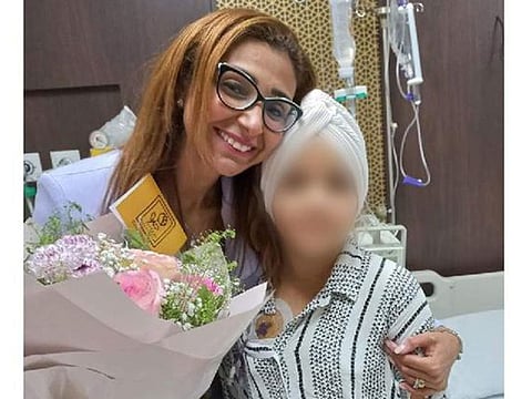 Tala Osama (right) with Dr Nancy Nabil Kamel Israel, Specialist, Paediatric Oncology, NMC Royal Hospital Sharjah
