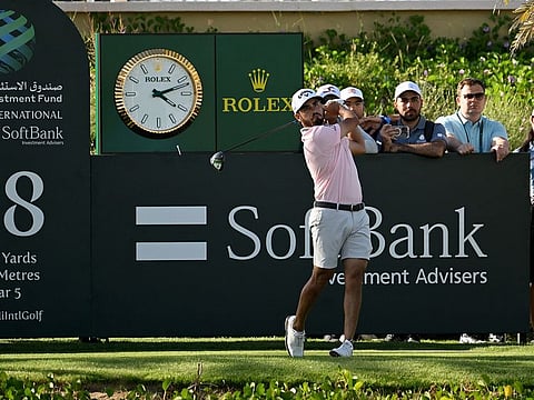 Abraham Ancer in action at the $5 million PIF Saudi International.