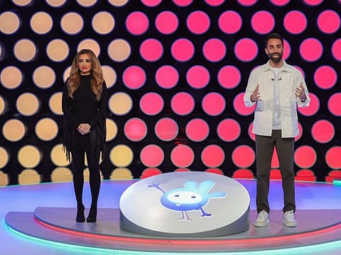 Mahzooz presenters Aishwarya Ajit (left) and Mohammad Kais