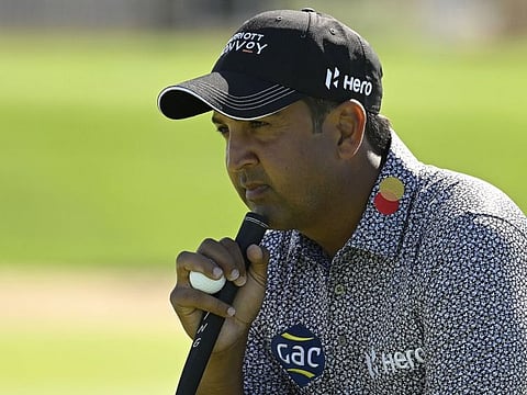 Shiv Kapur on course in Saudi on the Asian Tour.