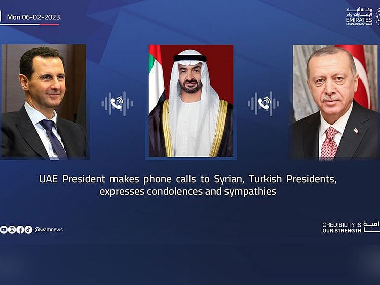 UAE President calls Presidents of Turkey and Syria