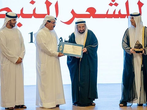 His Highness Sheikh Dr. Sultan bin Mohammed Al Qasimi, Supreme Council Member and Ruler of Sharjah, honoured several noted poets at the Nabati Poetry Festival in Sharjah in Monday.