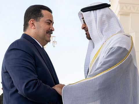 UAE President meets Iraqi Prime Minister Al Sudani