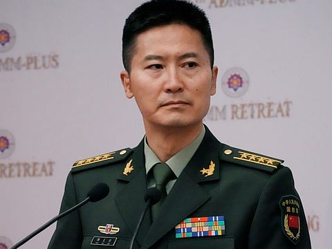 China's defence ministry spokesman Tan Kefei.   China’s Defence Ministry said it refused a call from US Defence Secretary Lloyd Austin following the downing of the balloon because the US had “not created the proper atmosphere” for dialogue and exchange.