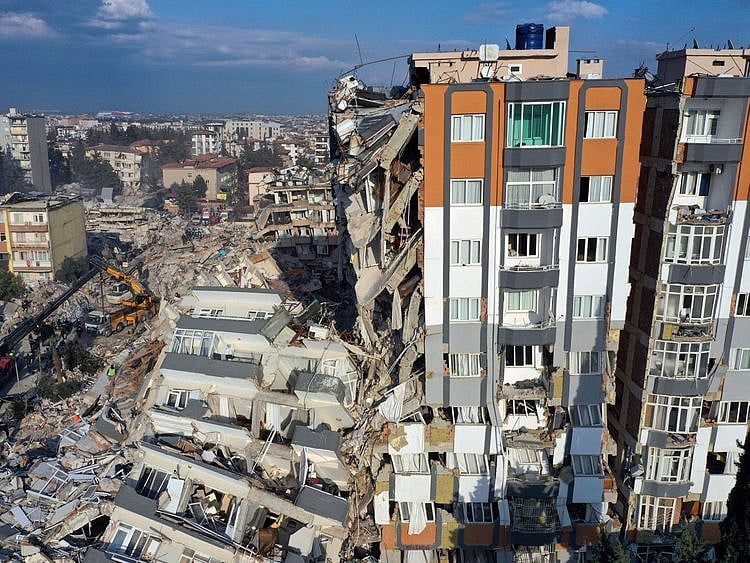 Antakya earthquake Buildings Cranes