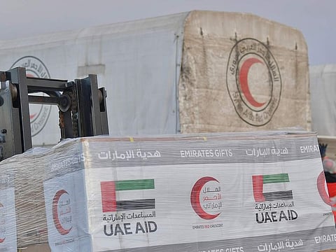 UAE has sent 117 tonnes of relief supplies as part of Operation "Gallant Knight 2" for the victims