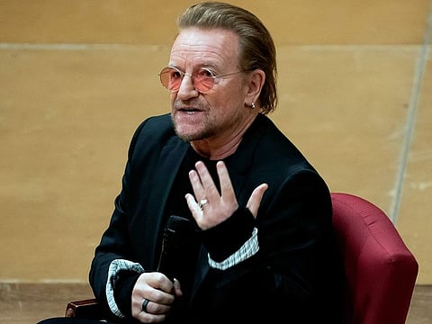 Bono at the Washington National Cathedral in Washington 