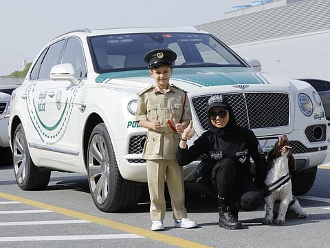 Children are gifted police uniforms and other presents under the police initiative