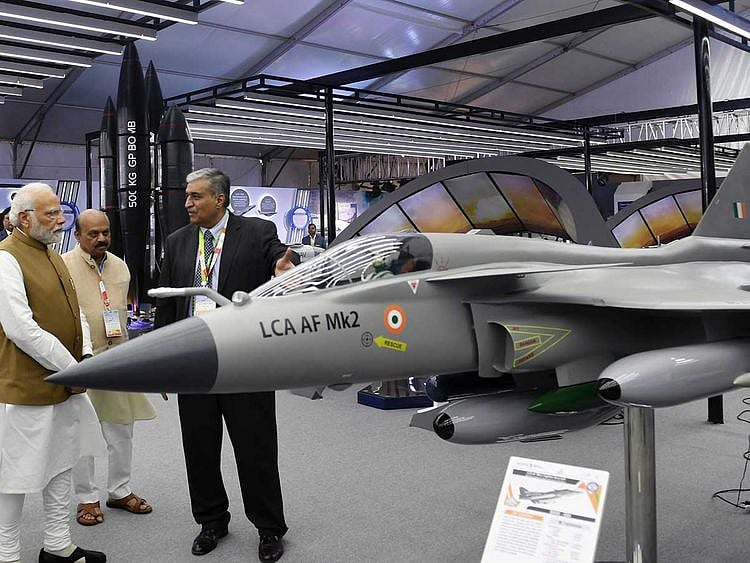Modi air show  LCA `Tejas’ Mk2 