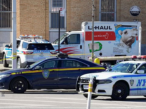 Police stopped the U-Haul truck and detained the driver after reports that the vehicle struck multiple pedestrians in New York City on Monday. 