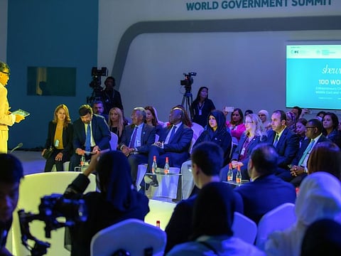 Sheikha Latifa bint Mohammed bin Rashid Al Maktoum at the 'She WINS Arabia' event in Dubai on Tuesday.