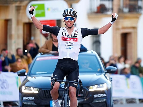 UAE Team Emirates rider Tadej Pogacar.