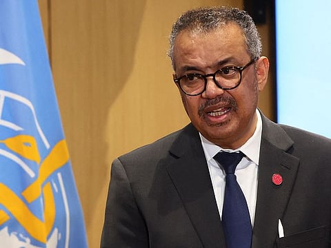 File photo of Director-General of WHO Dr Tedros Adhanom Ghebreyesus 