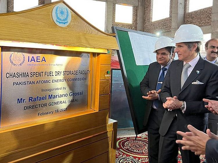 IAEA chief inaugurated the spent fuel dry storage facility at Pakistan Chashma Nuclear Power Plant on February 15, 2023.  