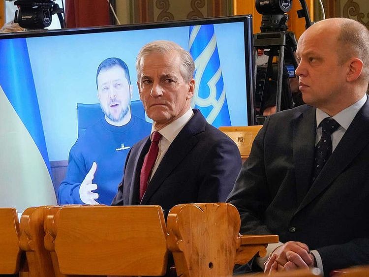 nORWAY pm Jonas Gahr Støre  Finance Minister Trygve Slagsvold Vedum