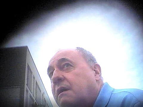 An handout image released by the Metropolitan Police Service on February 17, 2023, shows a still from a covert camera during Russian spy David Smith's meeting with "Irina", a undercover UK agent, on August 9, 2021. 