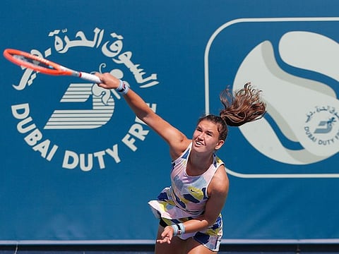Stefania Bojica was knocked out of the Dubai Duty Free Tennis Championships today.