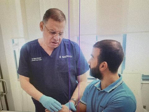 Nizar Mistrah with Dr Yasser Khattab, Consultant Plastic, Reconstructive and Hand Surgeon at King’s College Hospital London-Dubai