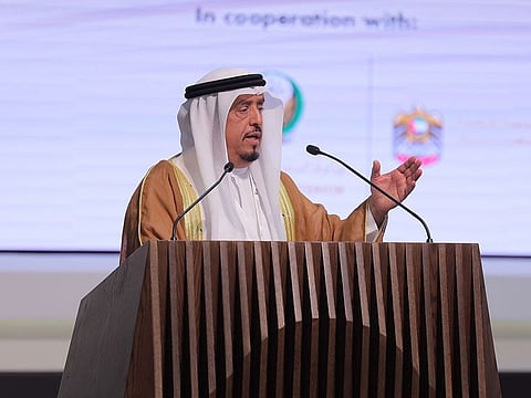 Lieutenant General Dhahi Khalfan Tamim, Deputy Chairman of Police and General Security in Dubai, and Honorary President of the Emirates Intellectual Property Association, addressing the 12th Regional IP Crime Conference for the Middle East and North Africa on Tuesday in Dubai