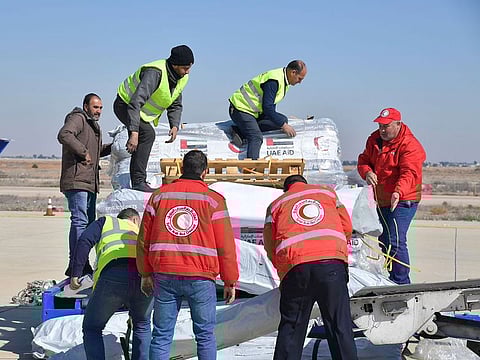 UAE has sent 3,772 tonnes of food and medical supplies to Turkey and Syria in the past two weeks