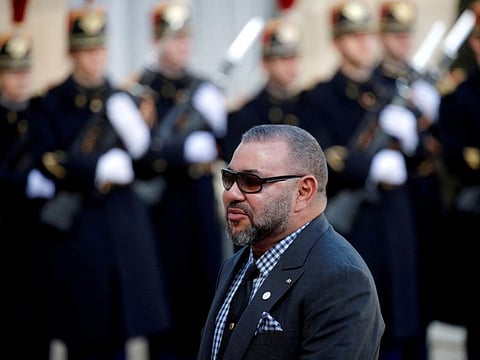 Morocco's King Mohammad VI arrives for a lunch at the Elysee Palace as part of the One Planet Summit in Paris, France, December 12, 2017.  King Mohammad’s most recent public appearance was last week during a trip to Gabon, where he held talks with the president.