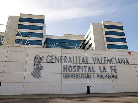 View of the Hospital La Fe where a patient suspected by the health authorities as a possible first case of the deadly Marburg disease is quarantined, in Valencia, Spain.