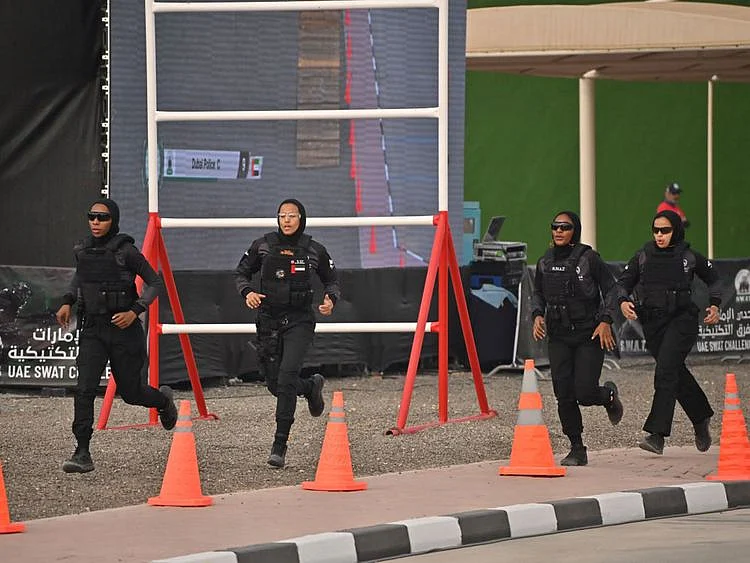 dubai police women swat team at uae swat challenge 2023 in dubai