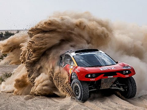 World Rally-Raid Championship leader Sebastien Loeb gave Bahrain Raid Xtreme a comfortable start to the Abu Dhabi Desert Challenge today as the second round of the series got underway in the UAE.