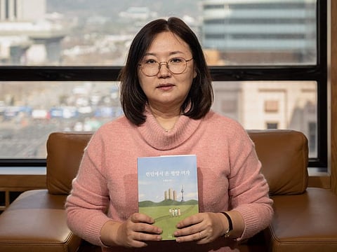 In this photo taken on February 14, 2023, North Korean defector Oh Hye Son, who recently published a Korean-language memoir on how she and her husband Thae Yong Ho, then deputy ambassador at North Korea's London embassy, defected in 2016, speaks with AFP during an interview in Seoul. 