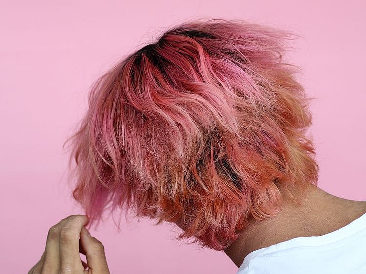 coloured hair