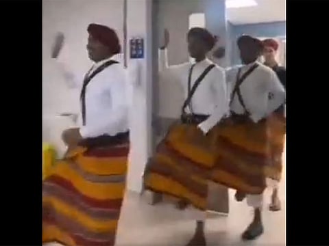 A screen grab from the video that has gone viral.