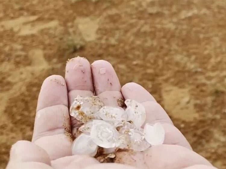 Hail in Maleha and Khorfakkan
