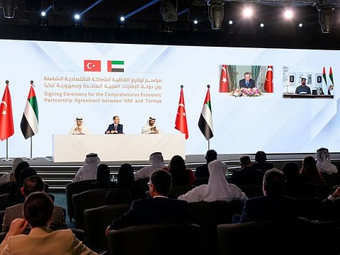 Presidents of UAE and Turkey witness signing of Comprehensive Economic Partnership Agreement