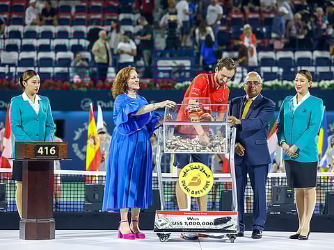 The winning ticket was drawn by Russian tennis player Daniil Medvedev on Saturday