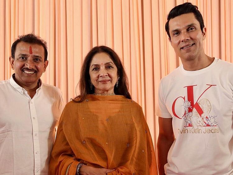 From Left to right:  Director Jayant Gilatar, Randeep Hooda and Neena Gupta
