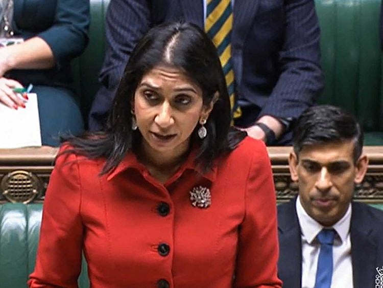 Britain's Home Secretary Suella Braverman 