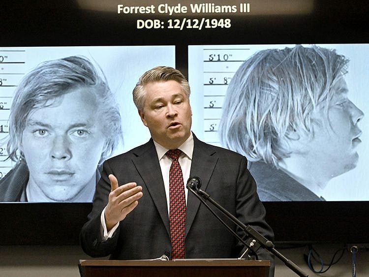 FBI Special Agent in Charge, Tom Soboconski, Baltimore Office, speaks during a news conference in Millersville. Authorities announced the suspect in the murder of Pamela Lynn Conyers on October  16, 1970 has been identified as Forrest Clyde Williams III. 