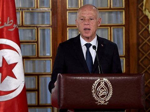 Tunisia's President Kais Saied said: “Nothing can justify the absence of a Tunisian ambassador in Damascus and an ambassador from Syria in Tunis.”