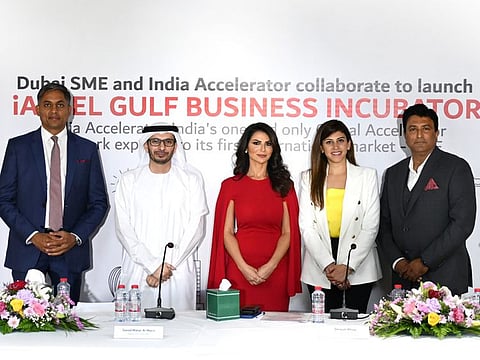 From left: Shalabh Jakhetia, COO and Managing Partner, Saeed Matar Al Marri, Deputy CEO of Dubai SME, Hala Bou Awan Managing Partner, Anishkaa Gehani, CMO & Managing Partner and Deepak Ahuja, CEO, Co-founder