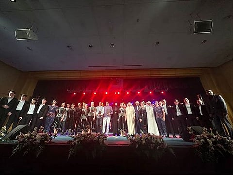 Abdul Hamid Ahmed, Secretary, Al Owais Cultural Foundation, presented a memento to Armenian dance troupe leader Tigran Mnoyan and certificates of appreciation to the group members at the end of the show.